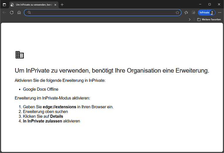 InPrivate-Modus
