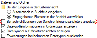 Ordneroptionen