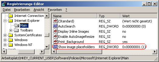 Show image placeholders