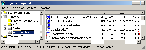 DisableWebSearch