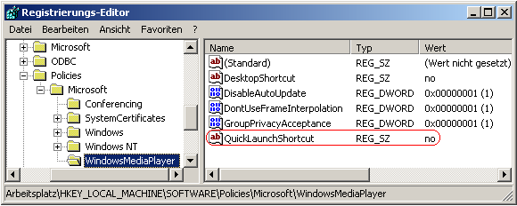 QuickLaunchShortcut