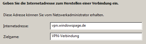 VPN-Verbindung einrichten