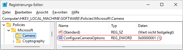 ConfigureCameraOptions