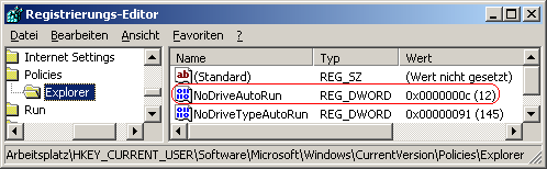 NoDriveAutoRun