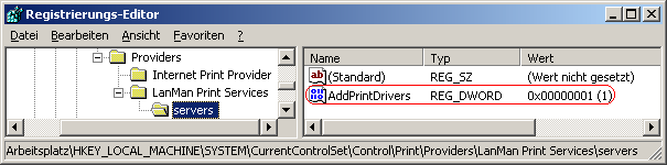 AddPrintDrivers