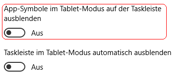 Tablet-Modus