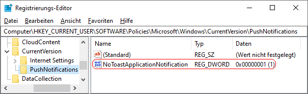 NoToastApplicationNotification