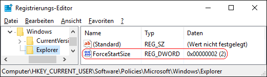 ForceStartSize
