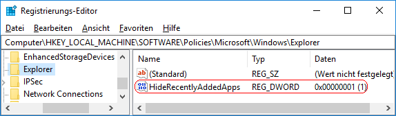 HideRecentlyAddedApps