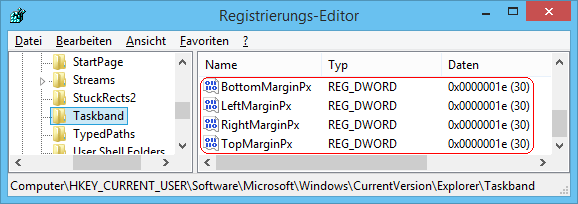 LeftMarginPx, RightMarginPx, TopMarginPx, BottomMarginPx