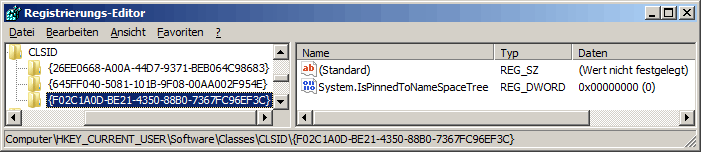 System.IsPinnedToNameSpaceTree