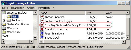 Error Dlg Displayed On Every Error