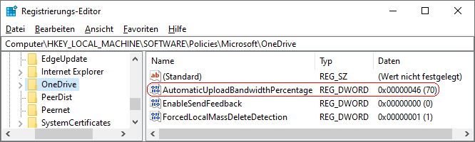 AutomaticUploadBandwidthPercentage