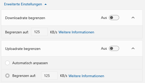 OneDrive-Einstellungen