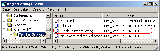 DisablePasswordSaving