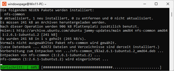 sudo apt install nfs-common