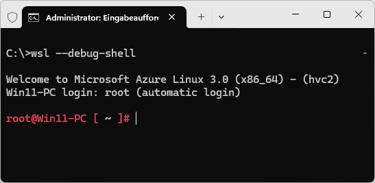 wsl.exe --debug-shell
