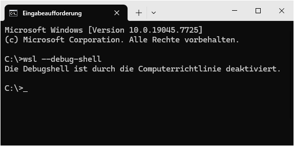 wsl.exe --debug-shell