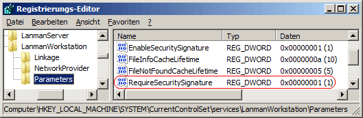 RequireSecuritySignature