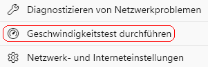 Geschwindigkeitstest durchf&uuml;hren
