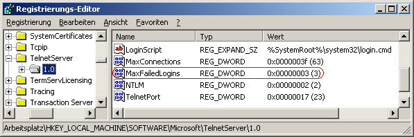 MaxFailedLogins