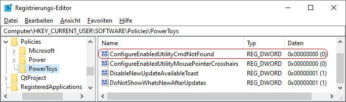 ConfigureEnabledUtilityCmdNotFound