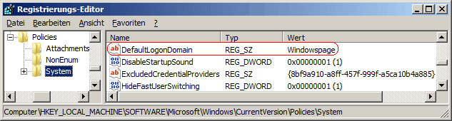 DefaultLogonDomain