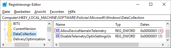 AllowDeviceNameInTelemetry