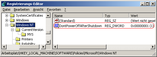 DontPowerOffAfterShutdown