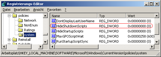 HideShutdownScripts