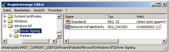 BehaviorOnFailedVerify