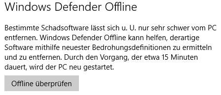 Offline überprüfen